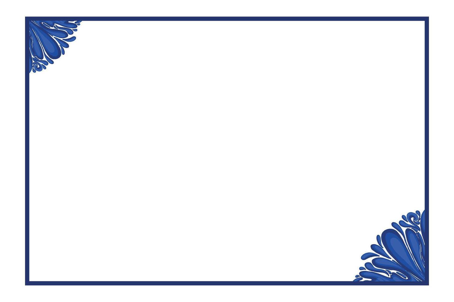 blauw ornament kader grens vector ontwerp voor decoratief element