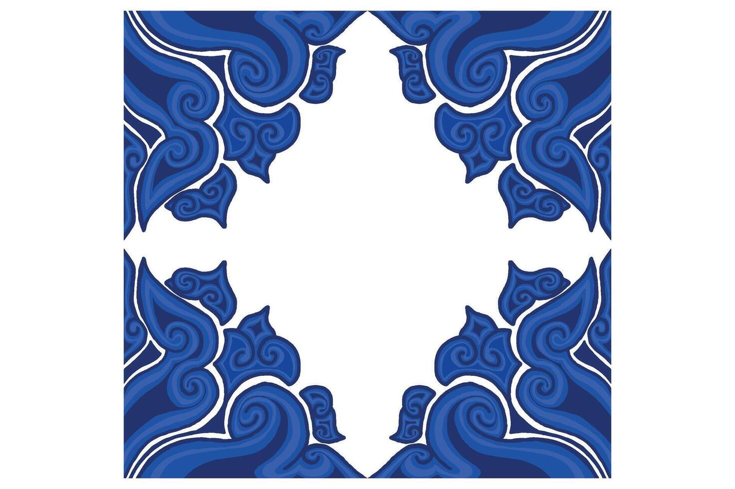 blauw ornament kader grens vector ontwerp voor decoratief element