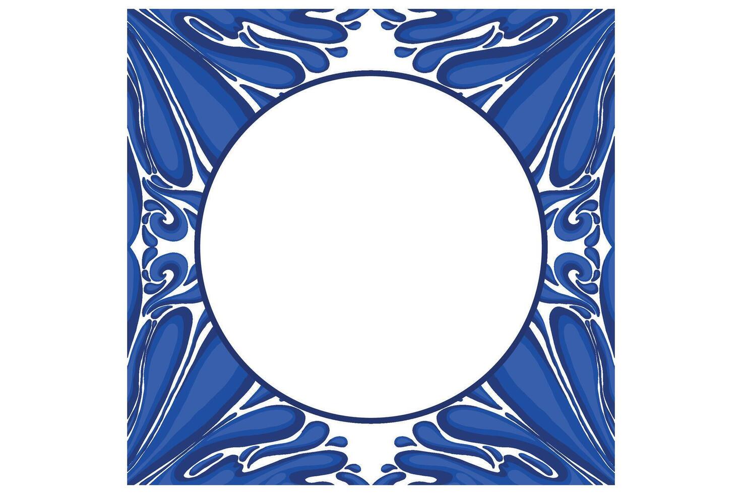 blauw ornament kader grens vector ontwerp voor decoratief element