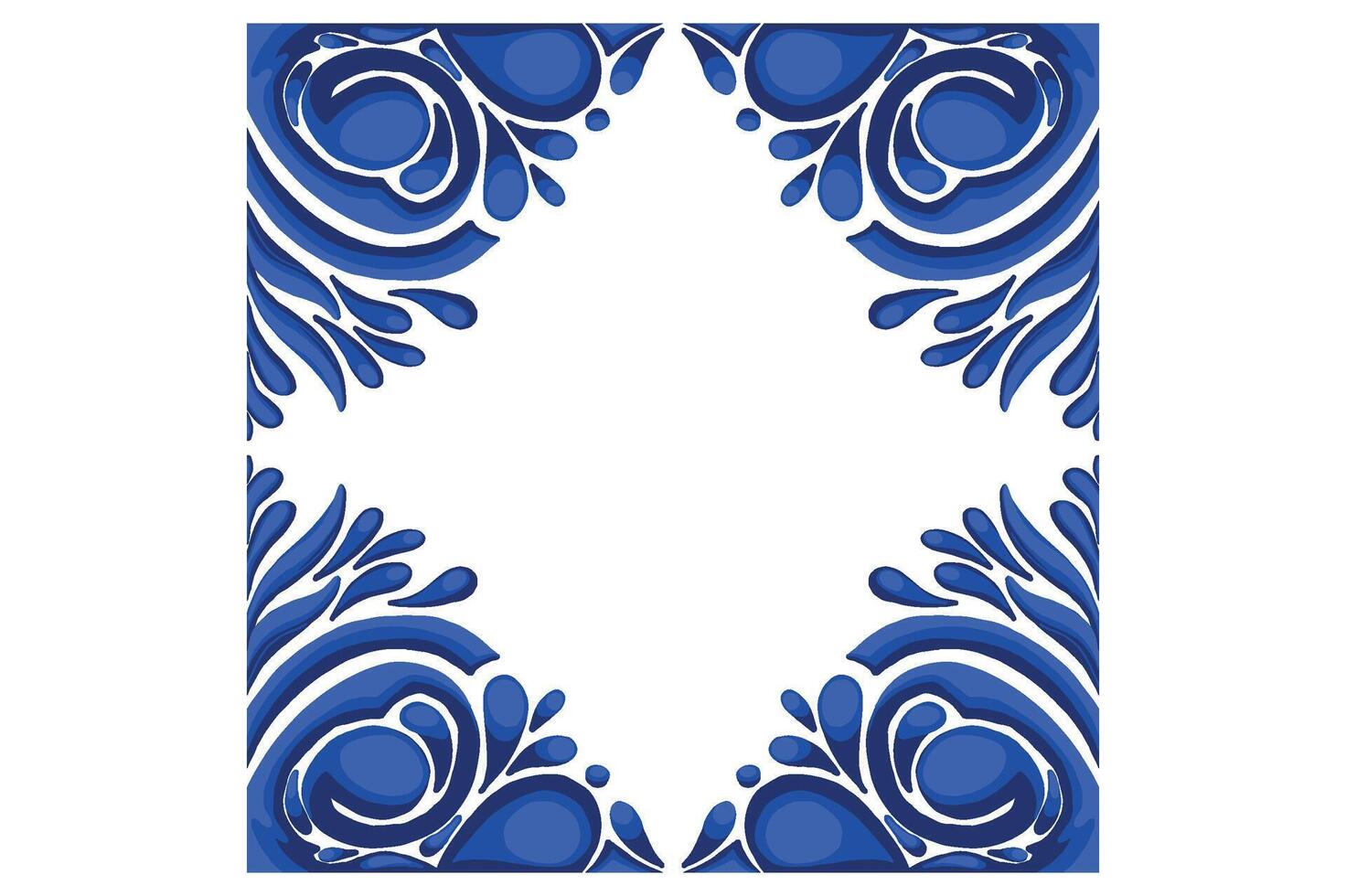 blauw ornament kader grens vector ontwerp voor decoratief element