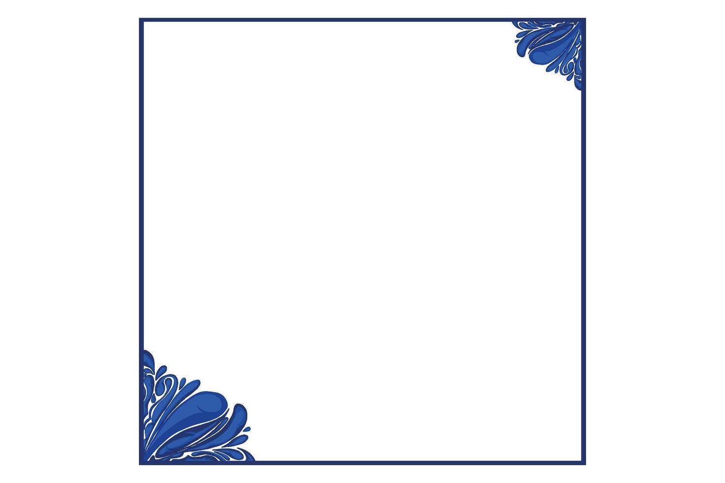 blauw ornament kader grens vector ontwerp voor decoratief element