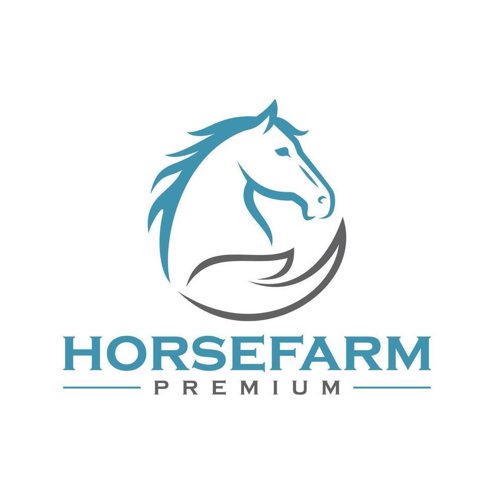schoonheid paard boerderij stal hengst logo ontwerp vector