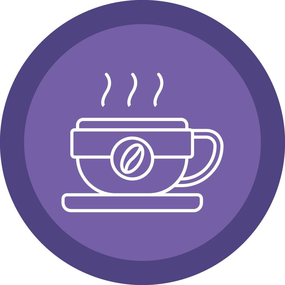 koffie mok vlak cirkel veelkleurig ontwerp icoon vector