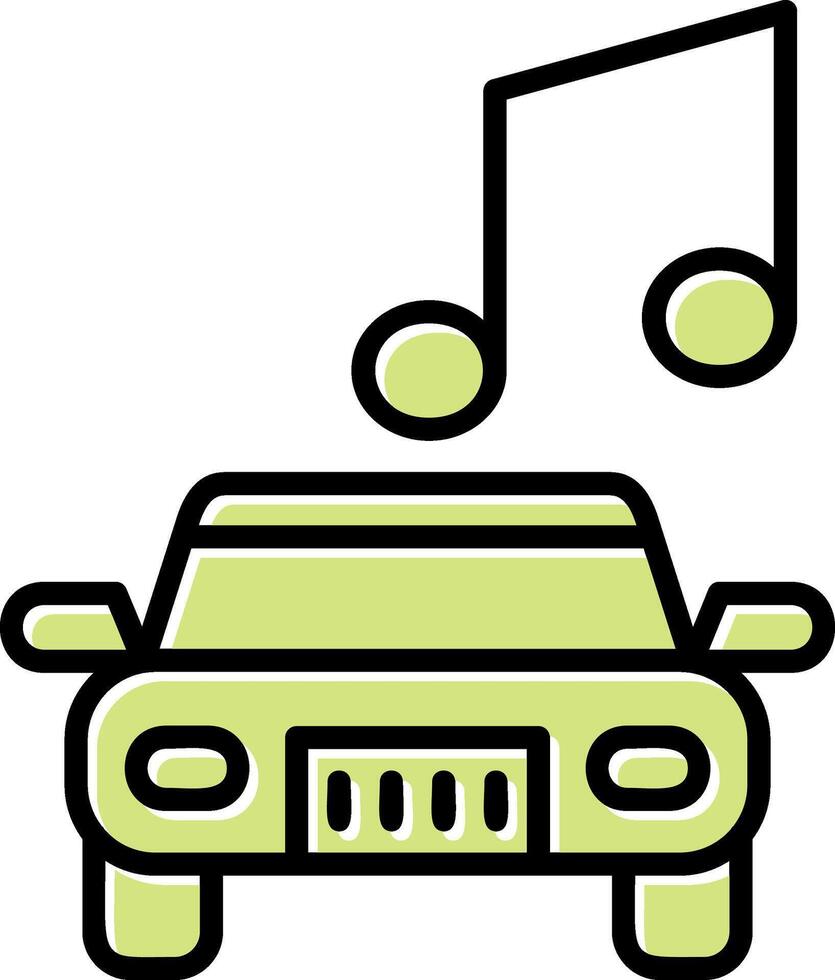 auto muziek- vector icoon