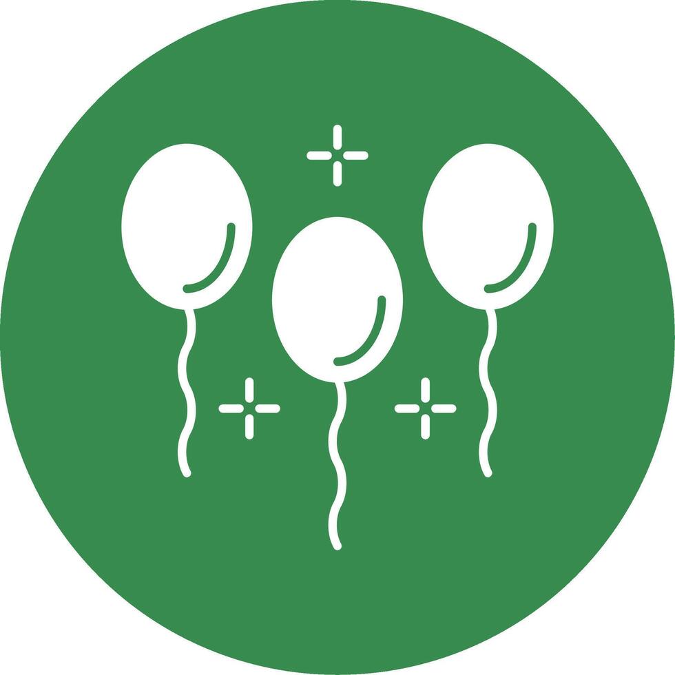 ballonnen glyph cirkel icoon vector