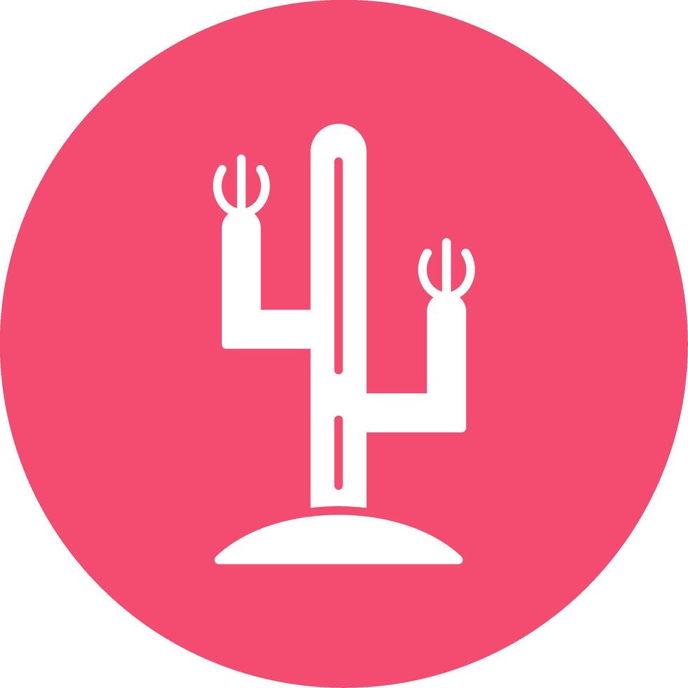 cactus glyph cirkel icoon vector