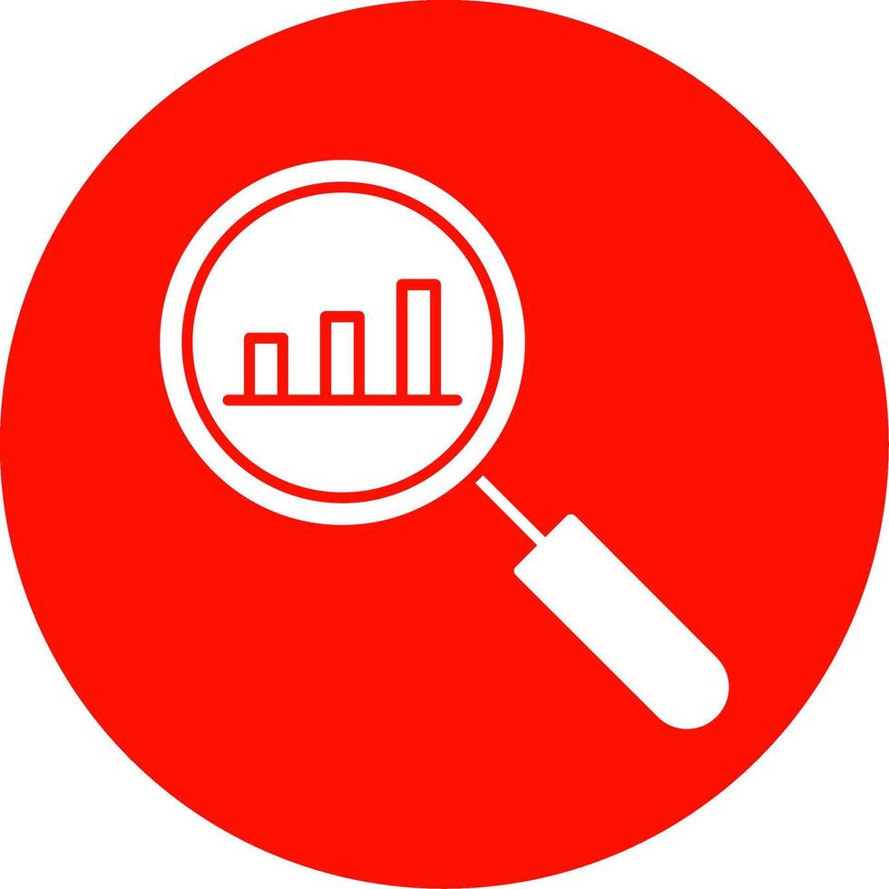 analyse glyph cirkel icoon vector