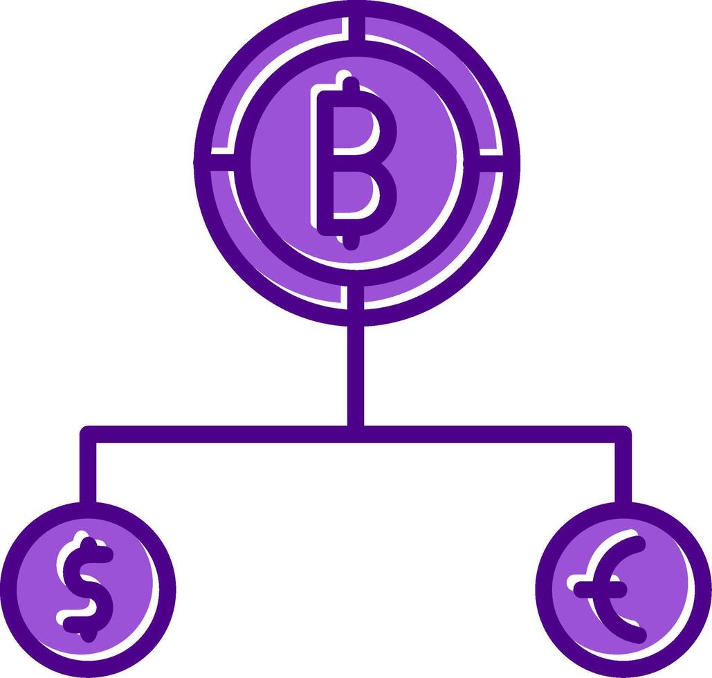 verdelen valuta vector icoon