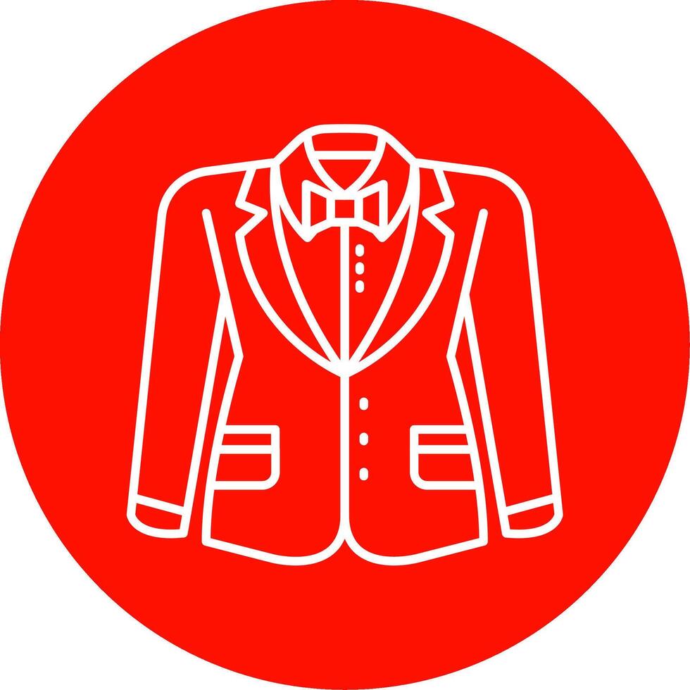 blazer lineair cirkel veelkleurig ontwerp icoon vector