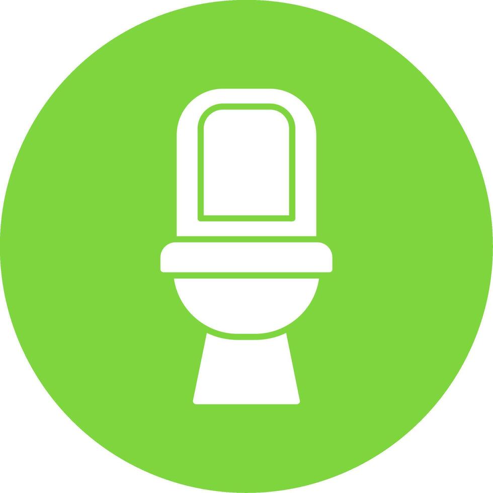 toilet glyph cirkel icoon vector