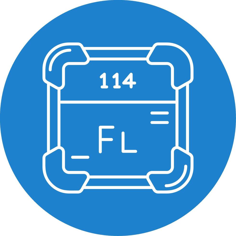 flerovium lineair cirkel veelkleurig ontwerp icoon vector