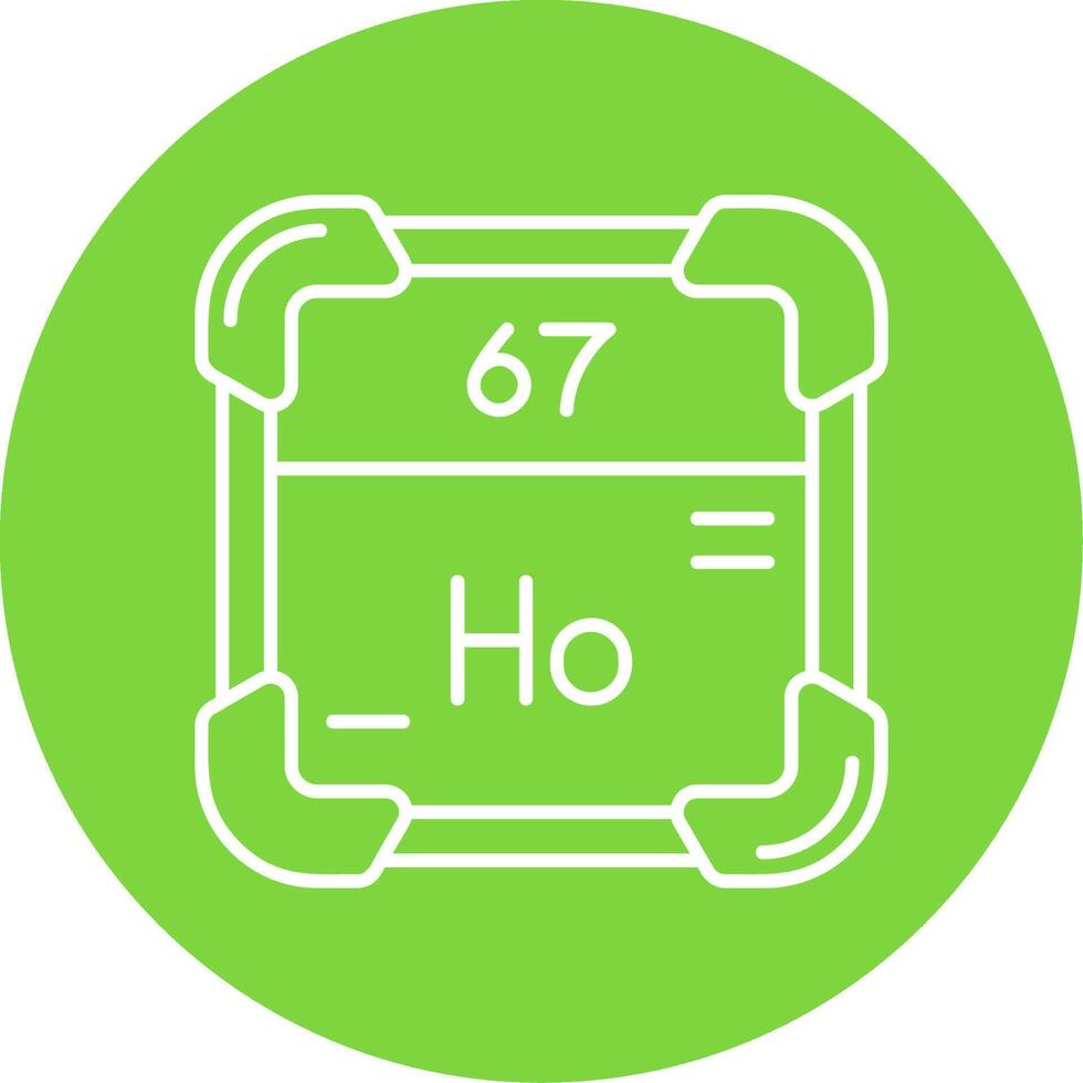 holmium lineair cirkel veelkleurig ontwerp icoon vector