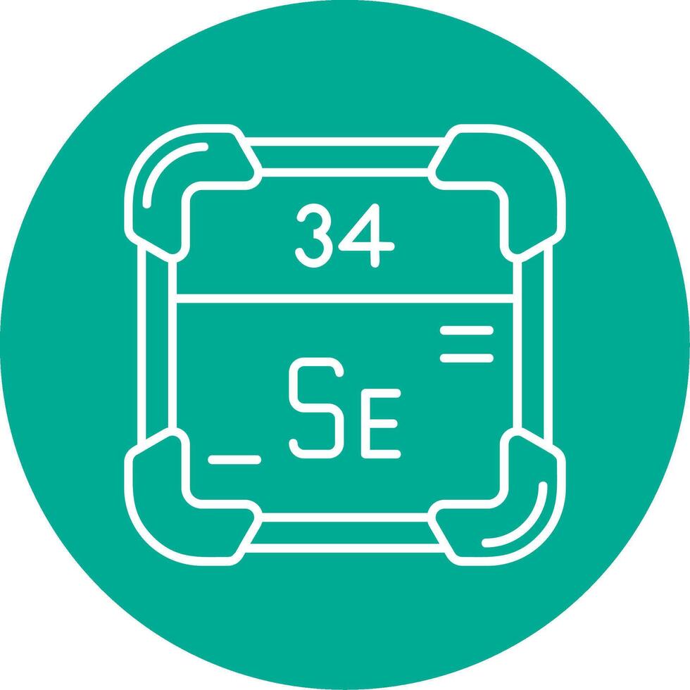 selenium lineair cirkel veelkleurig ontwerp icoon vector