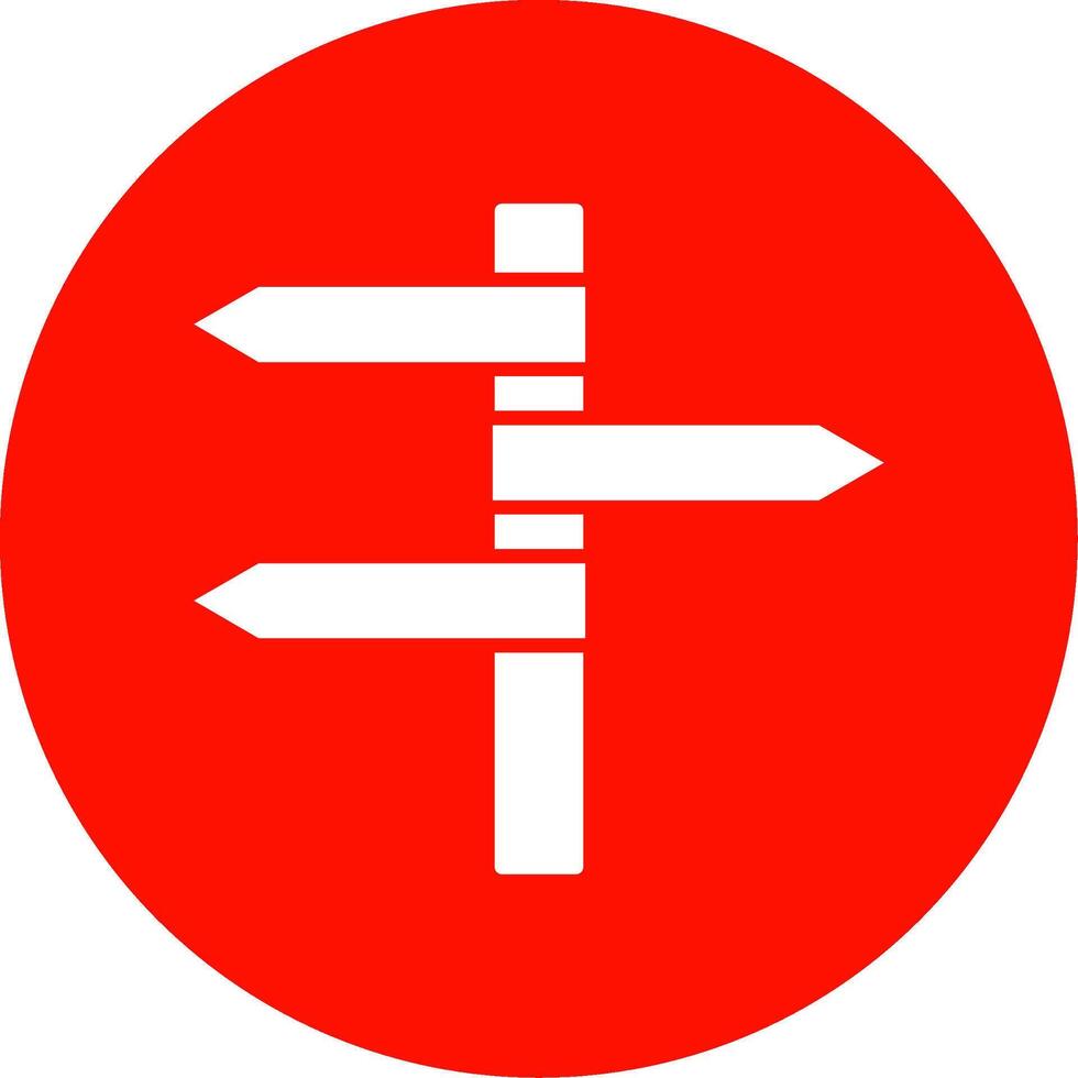 directioneel panelen glyph cirkel icoon vector