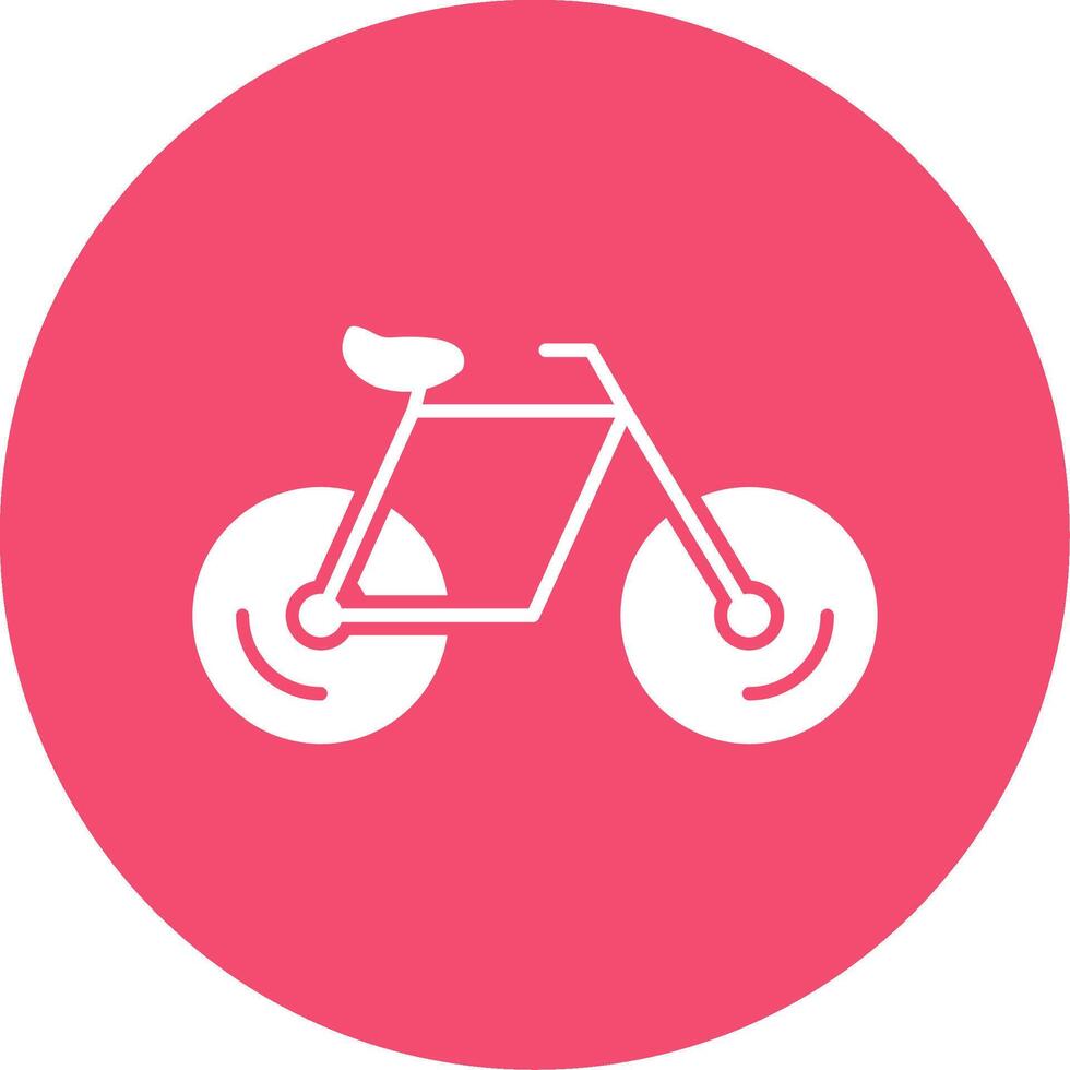 fiets glyph cirkel icoon vector