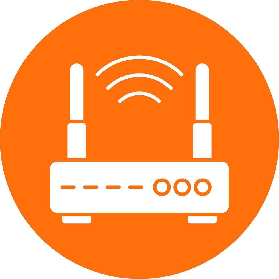 Wifi router glyph cirkel icoon vector