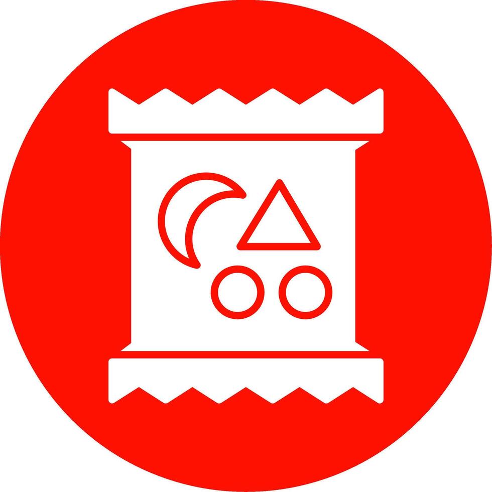 tussendoortje glyph cirkel icoon vector