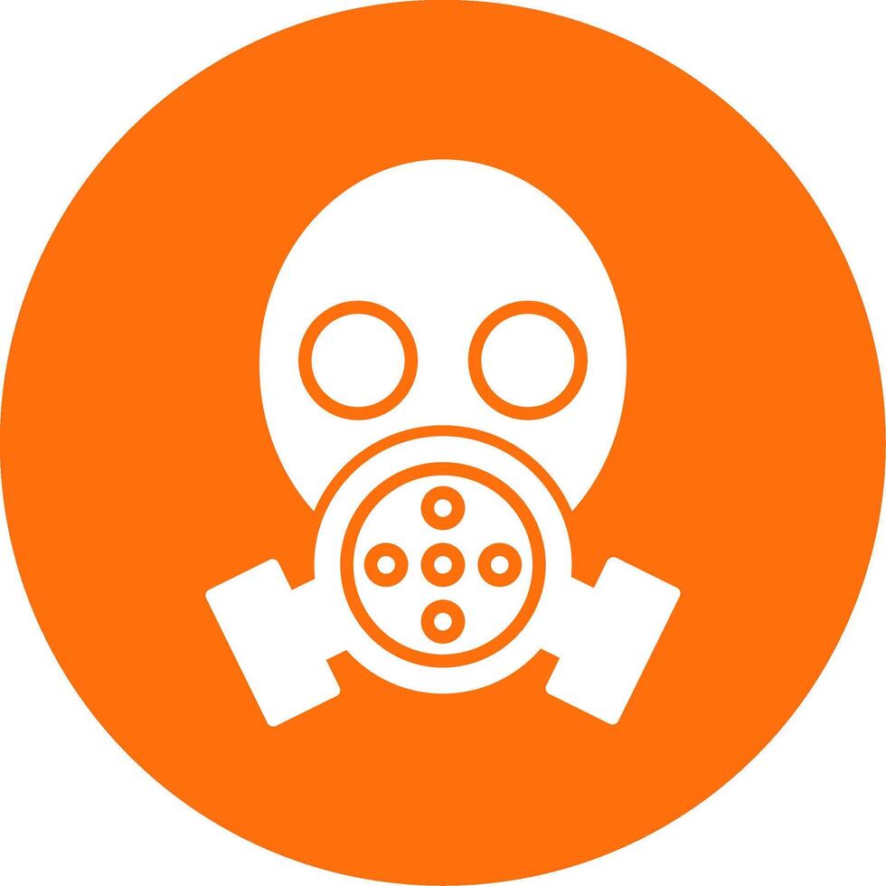 gas- masker glyph cirkel icoon vector