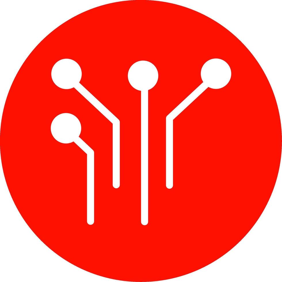 elektronisch stroomkring glyph cirkel icoon vector