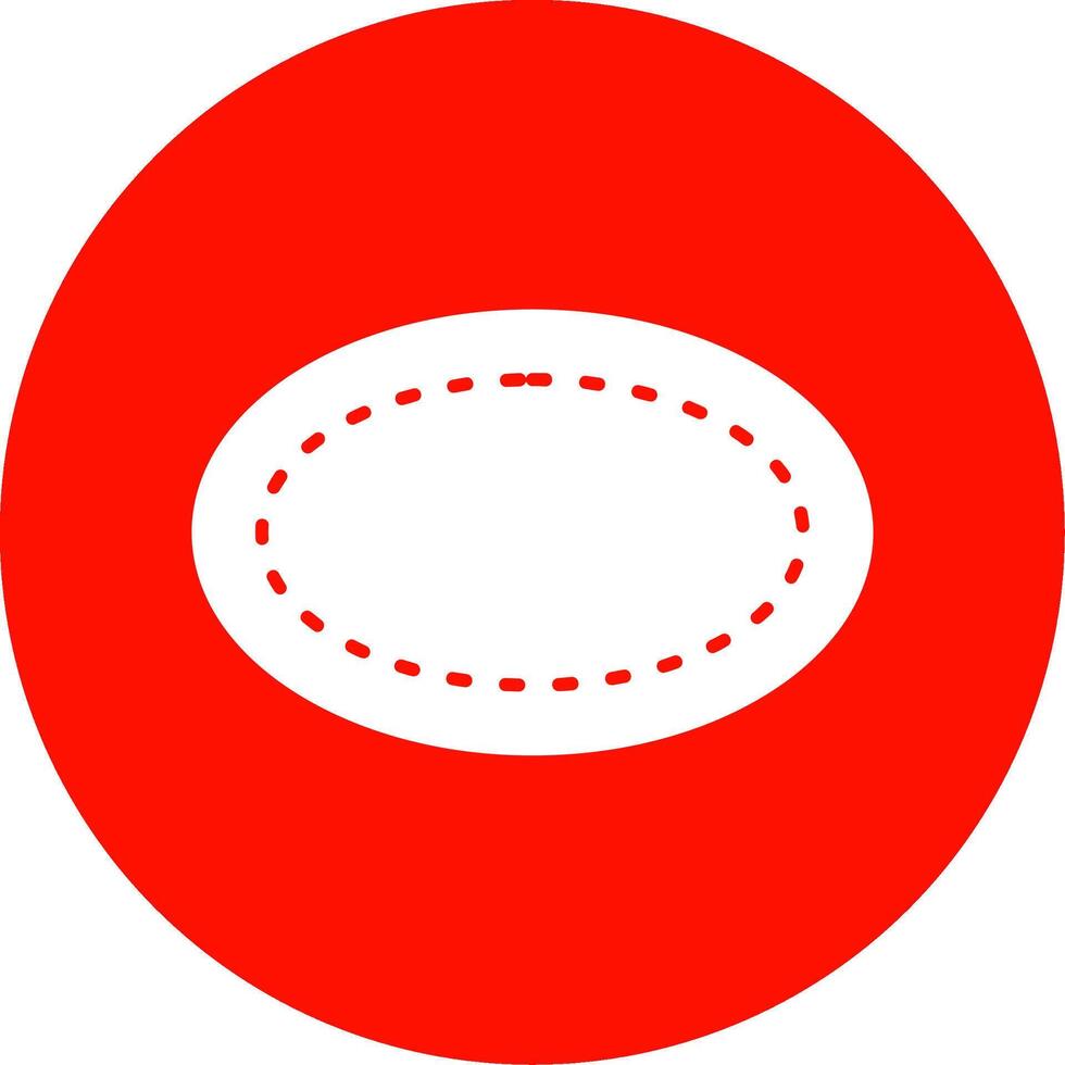 ovaal glyph cirkel icoon vector