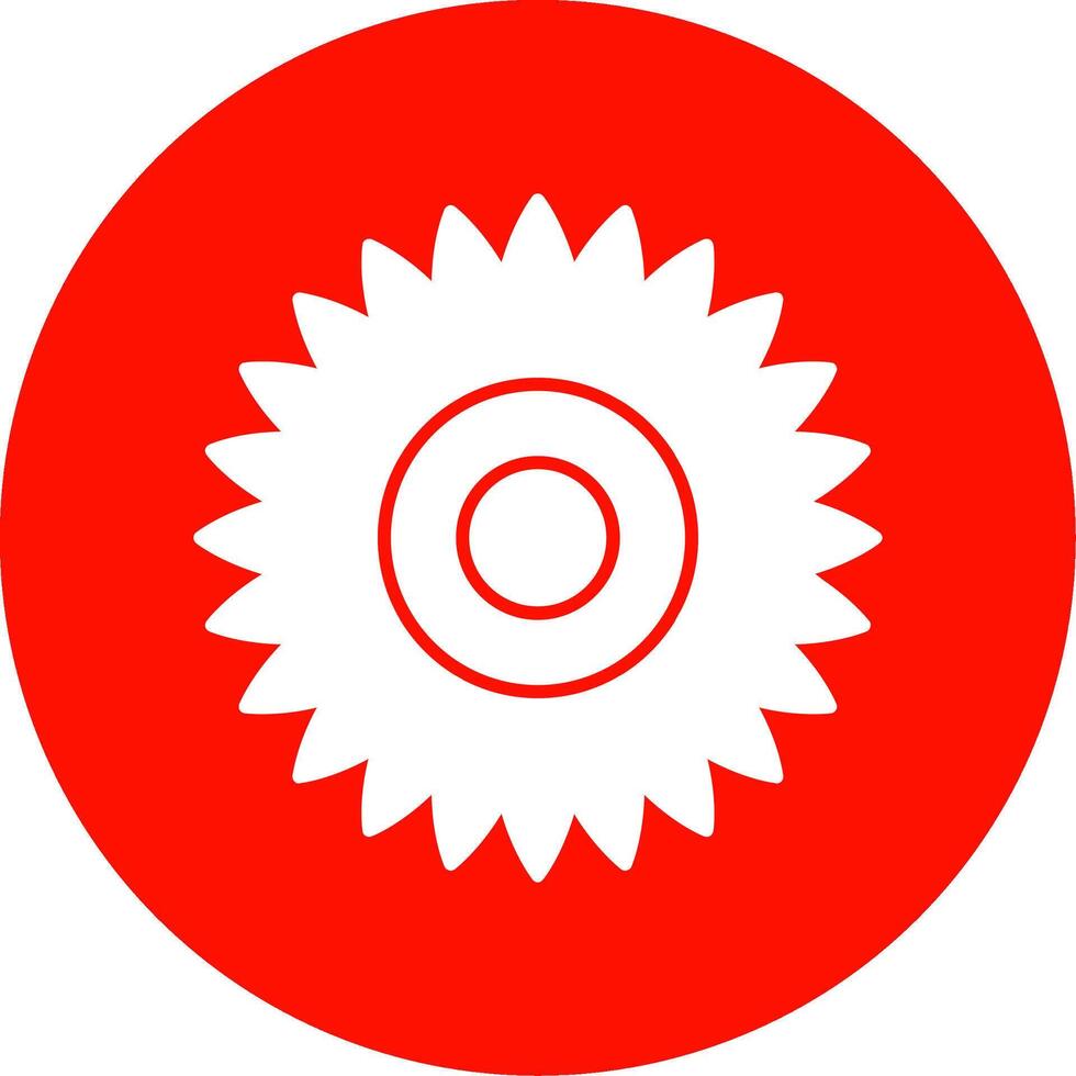 dahlia glyph cirkel icoon vector