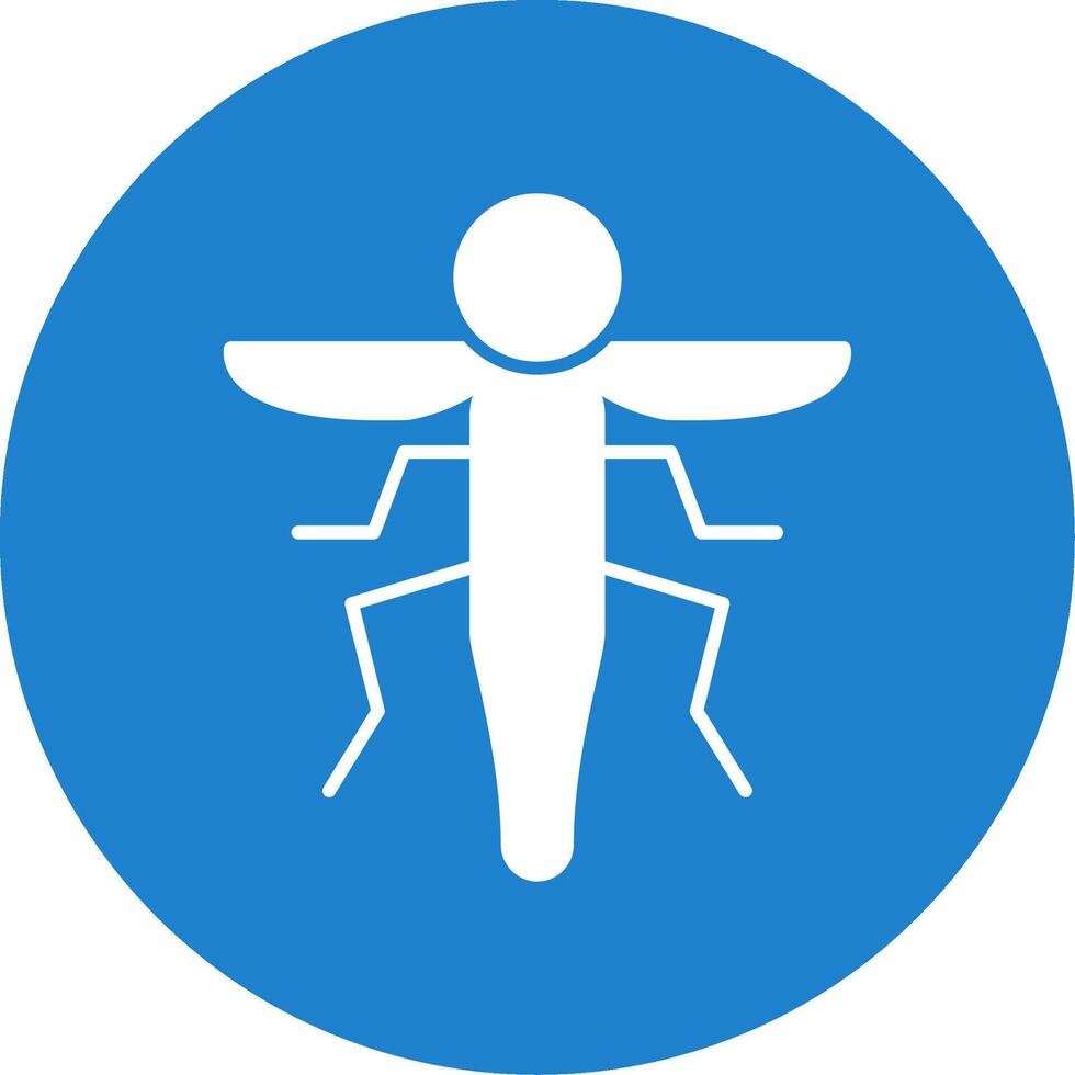 insect glyph cirkel icoon vector