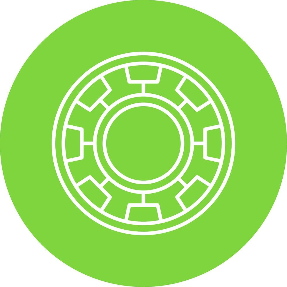 spaander lineair cirkel veelkleurig ontwerp icoon vector
