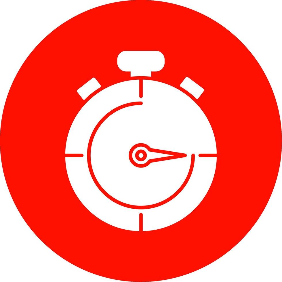 stopwatch glyph cirkel icoon vector