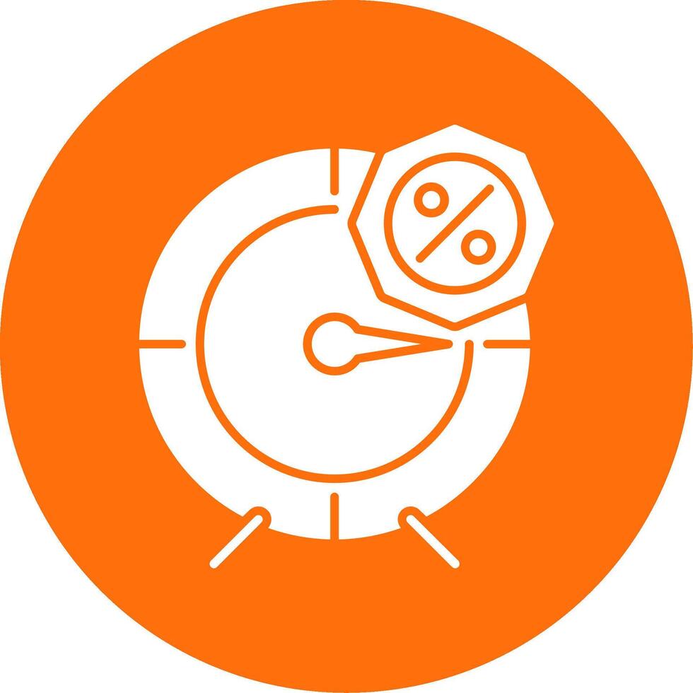 tijdelijk aanbod glyph cirkel icoon vector