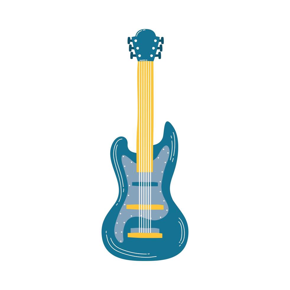 elektrische gitaar instrument muzikaal pictogram vector