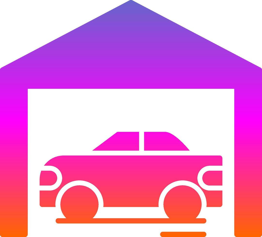 garage glyph helling icoon vector