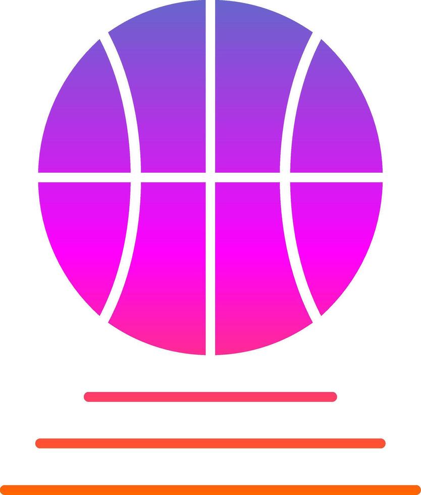 basketbal glyph helling icoon vector