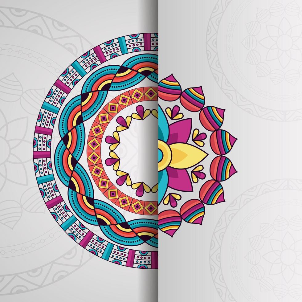 decoratieve etnische banner vintage mandala vector