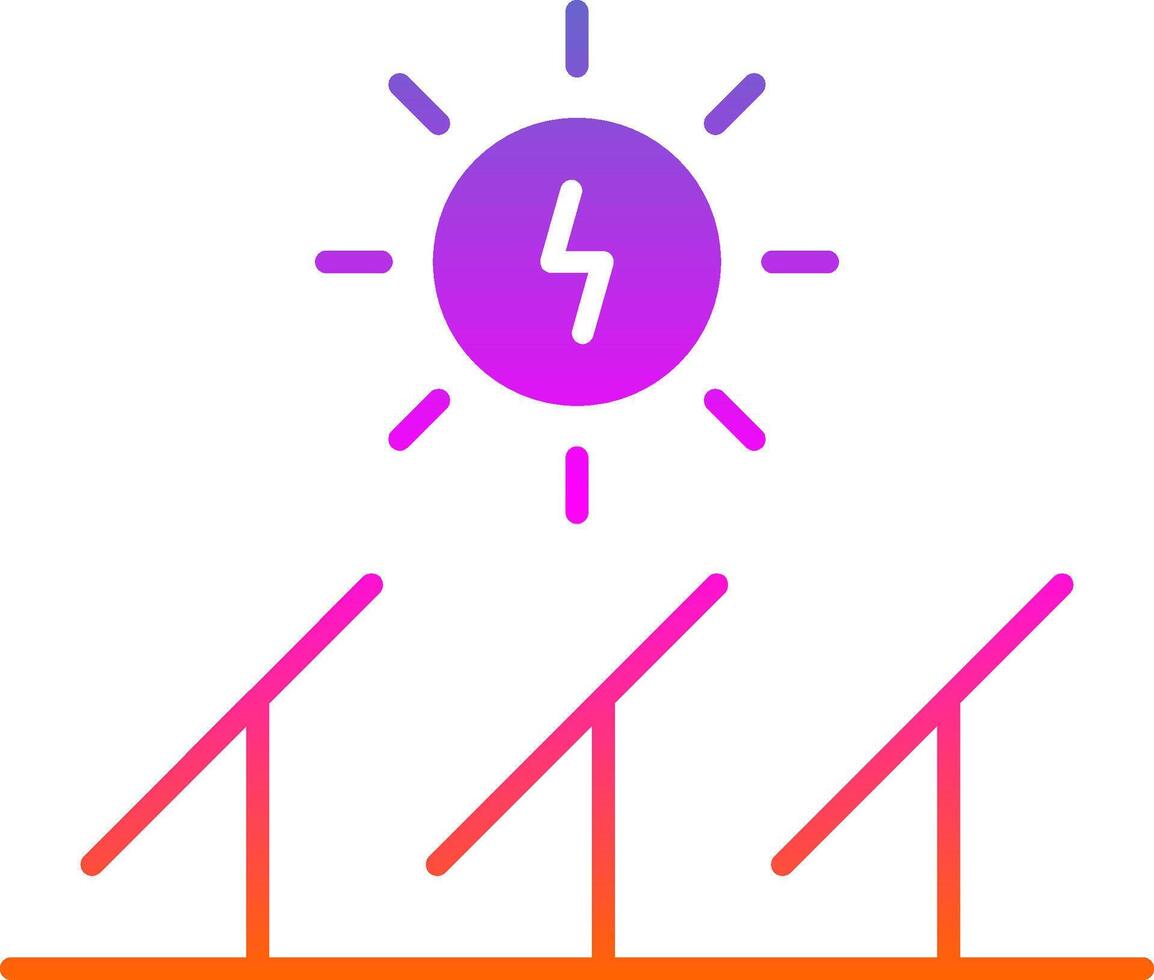 zonne- energie glyph helling icoon vector