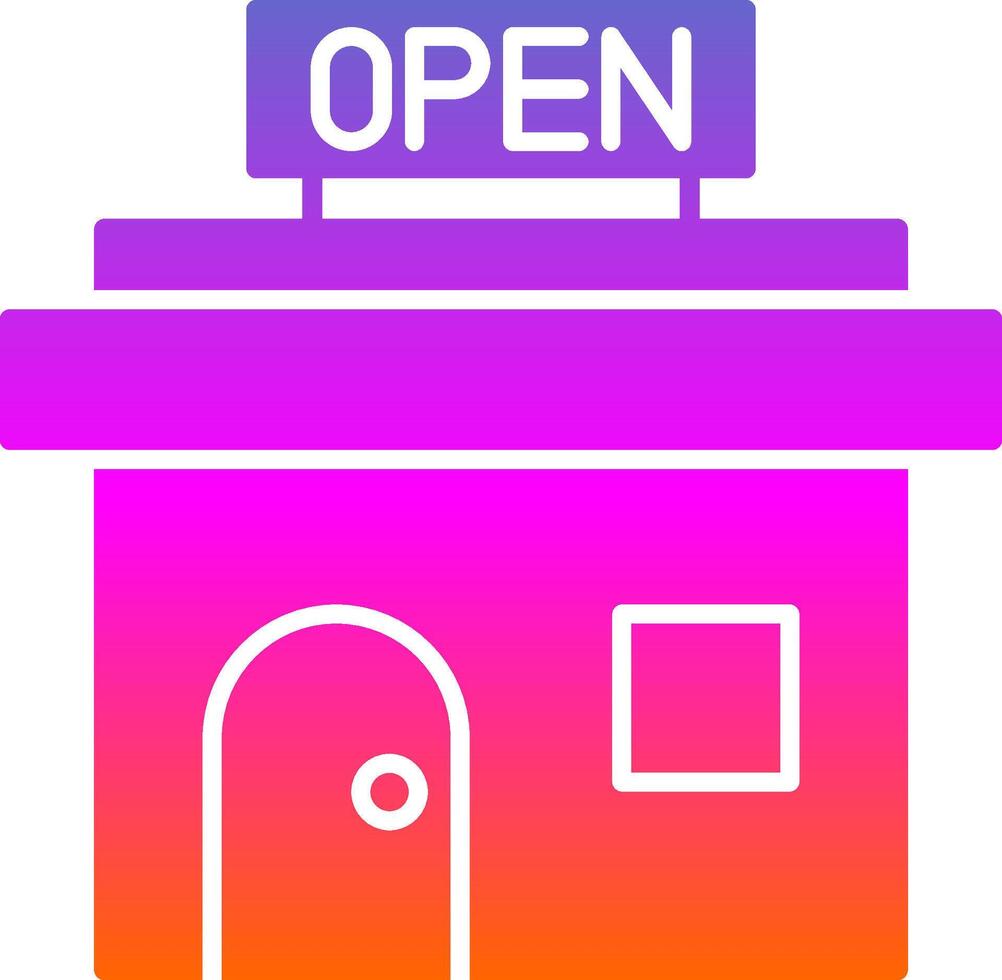 Open post kantoor glyph helling icoon vector