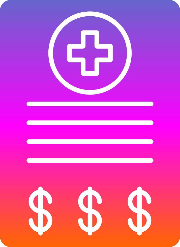 medisch Bill glyph helling icoon vector