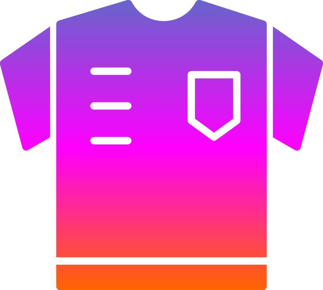 scheidsrechter overhemd glyph helling icoon vector