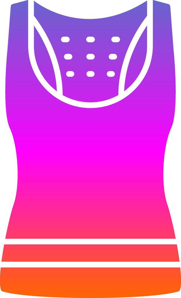 tank top glyph helling icoon vector