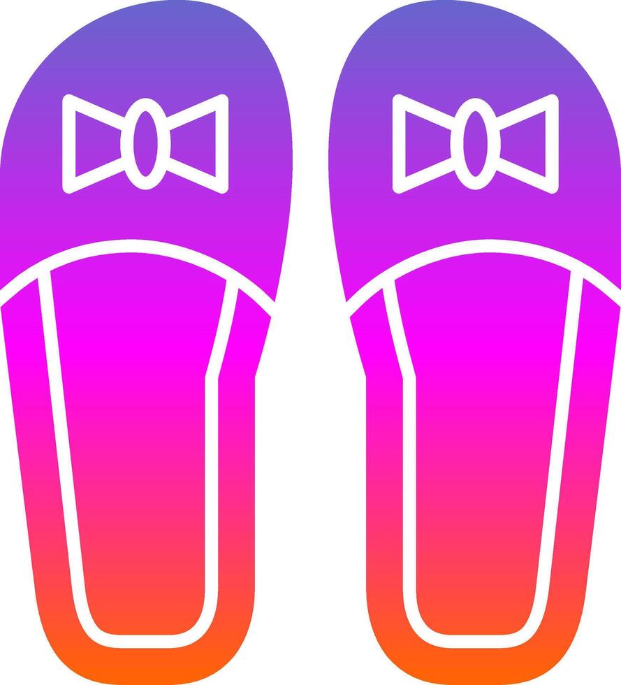 slippers glyph helling icoon vector