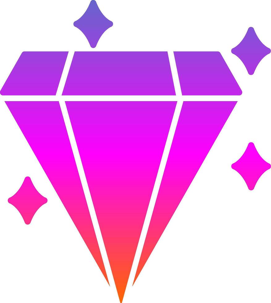 diamant glyph helling icoon vector