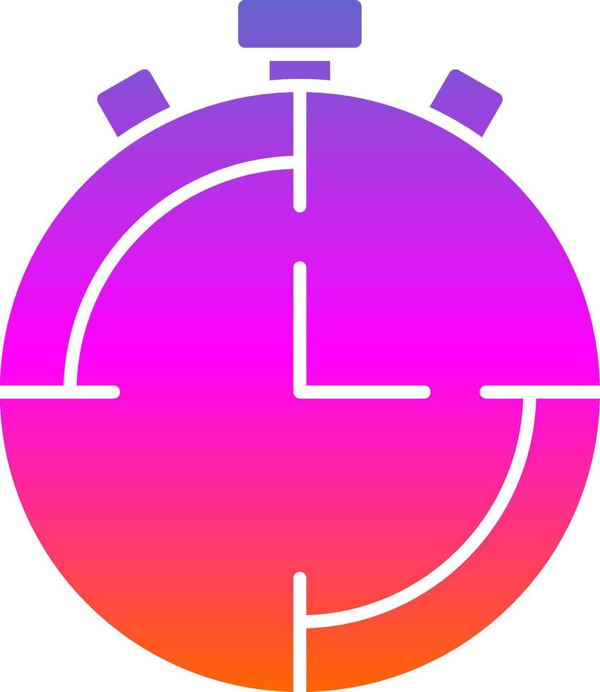 stopwatch glyph helling icoon vector