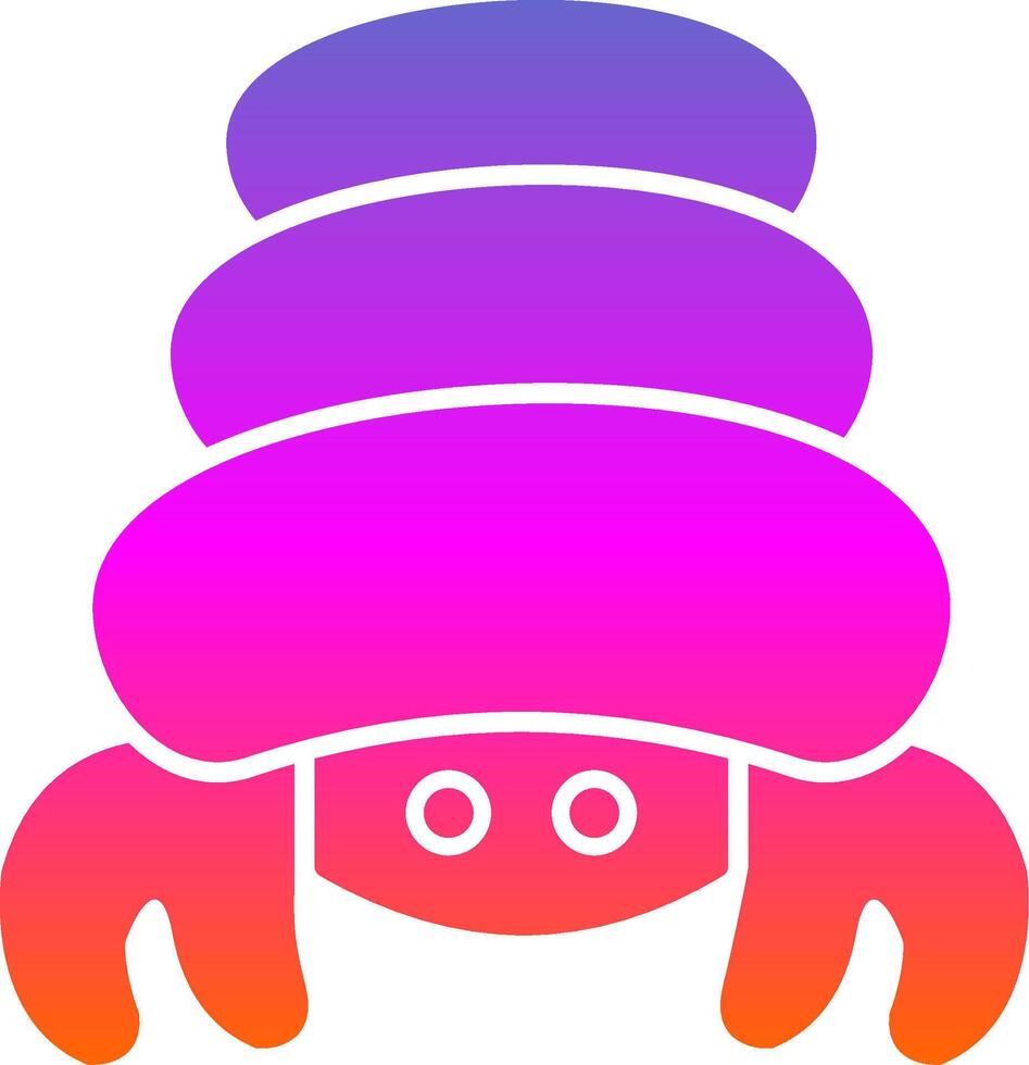 kluizenaar krab glyph helling icoon vector