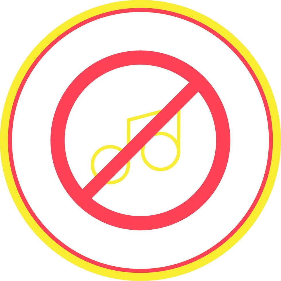 Nee muziek- vlak cirkel uni icoon vector