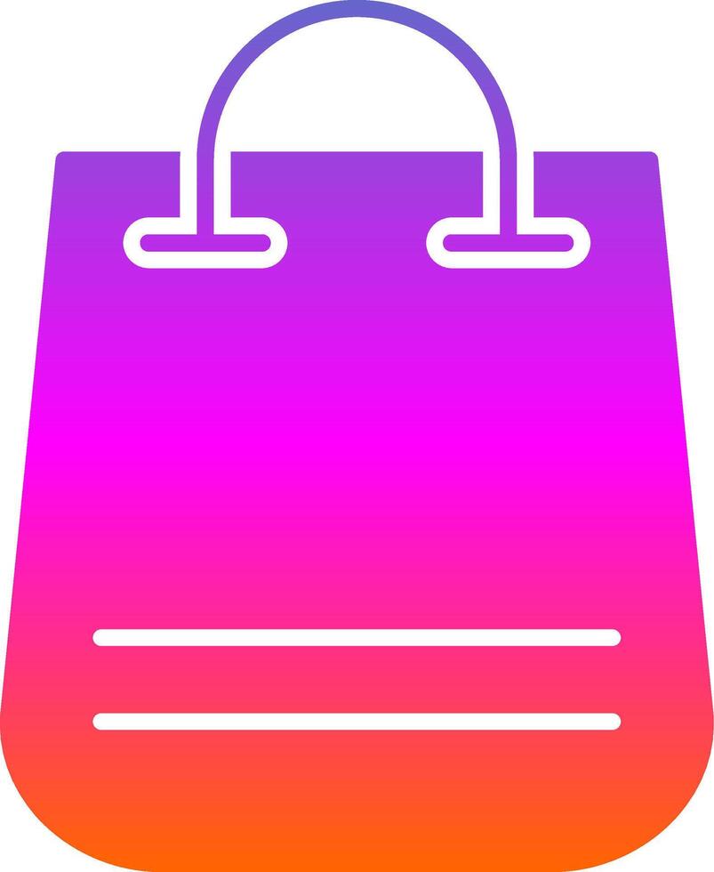 boodschappen doen zak glyph helling icoon vector