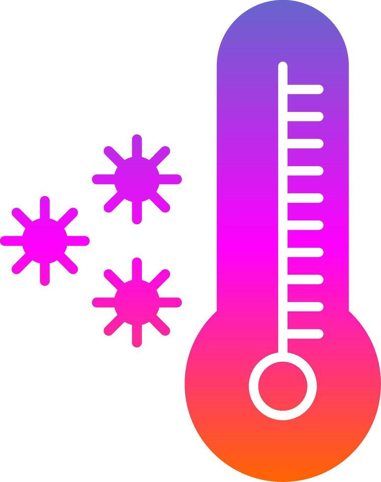 thermometer glyph helling icoon vector