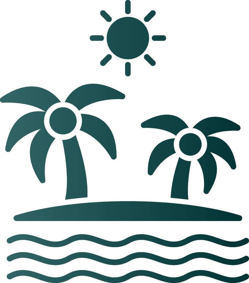 eiland glyph helling icoon vector