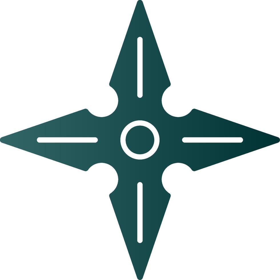 shuriken glyph helling icoon vector