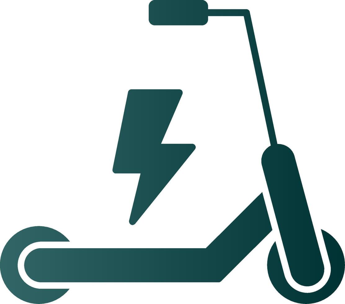 elektrisch scooter glyph helling icoon vector