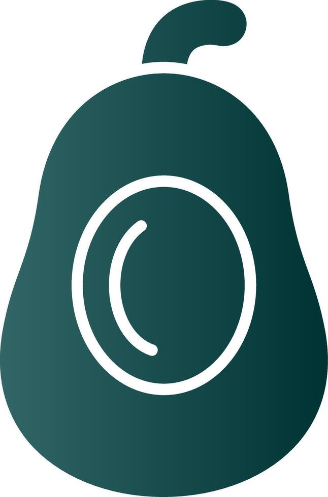 avocado's glyph helling icoon vector