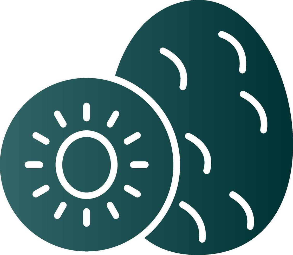 kiwi glyph helling icoon vector